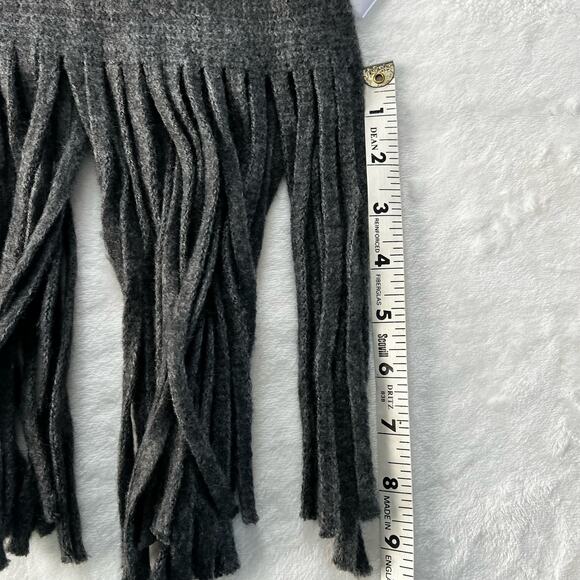 New Unisex Lucky Brand Unsized Scarf/Wrap Solid Brushed Dark Heather Gray - Picture 4 of 6